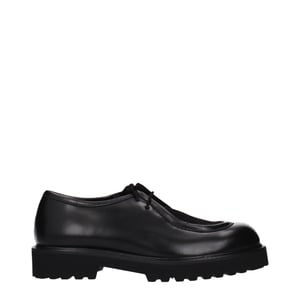 Max Mara Zwarte Leren Oxfords En Derbies