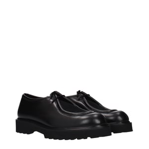 Max Mara Zwarte Leren Oxfords En Derbies