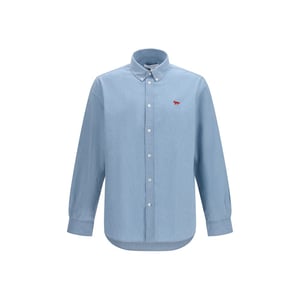 Maison Kitsuné Blå Bomullsskjorta