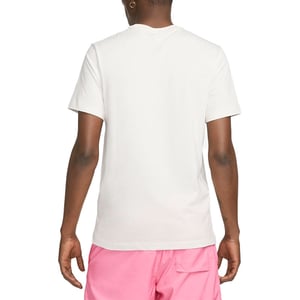 NIKE Mens T Shirts Club Swoosh HDY Print Short Sleeve Summer White Sportswear