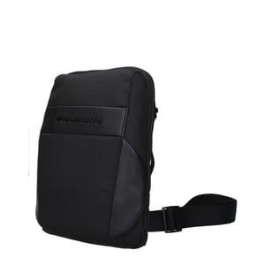 Piquadro Zwarte Stoffen Schoudertas