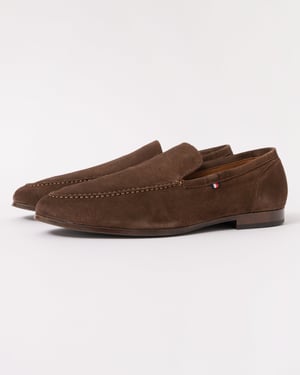 Legacy Flexible Suede Loafer in Dark Brown Shoes