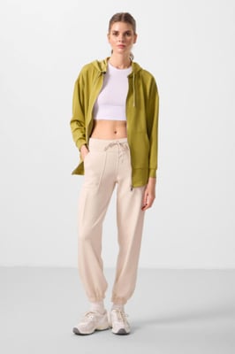 Middenrits Crepe Relaxed Broek met Zak