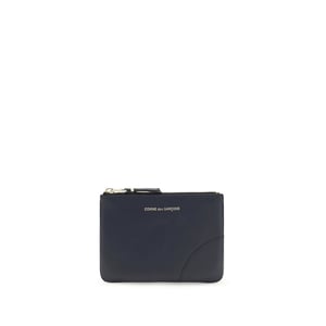 Comme Des Garçons Blauwe Kalfsleren Bos Taurus Portemonnee