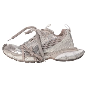 Balenciaga 3XL Distressed Sneakers in Beige Polyester