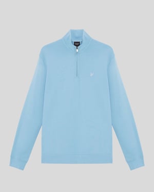 Superfin bomulls 1/4 zip sweatshirtrand