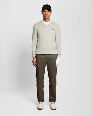 Cotton Blend V-Neck Jumper