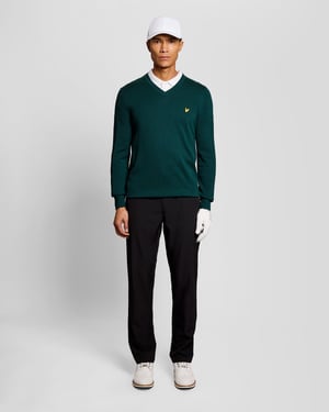 Cotton Blend V-Neck Jumper