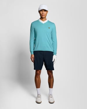 Cotton Blend V-Neck Jumper