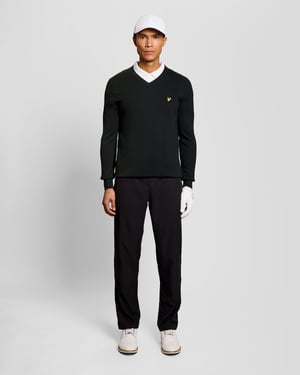 Cotton Blend V-Neck Jumper