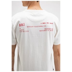 Butcher of Blue Classic bb hook tee titan white