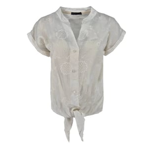 FOS Amsterdam Fos 7804 blouse fia strik broderie off-white
