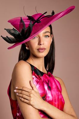 Lisa Tan Flower Detail Fascinator With Curved Edge