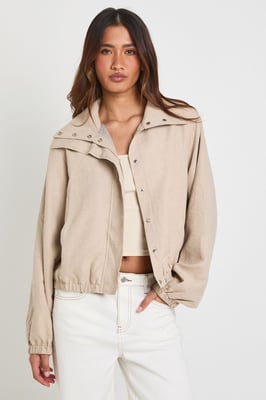 Funnel Neck Elasticated Waist Jacket