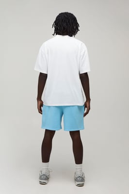 Extended Neck Oversized Monaco Printed Moto T-Shirt & Baggy Short Set