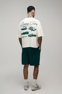 Tall Oversized Boxy Italia Capri T-Shirt & Baggy Short Set