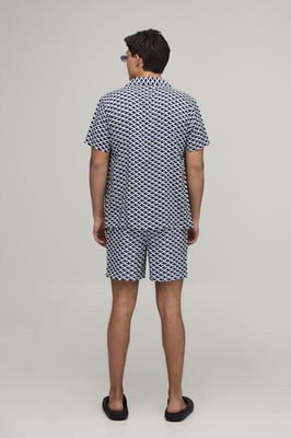 Geo Printed Shirt & Swim Short Set