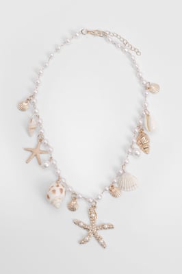 Ocean Pearl Charm Necklace