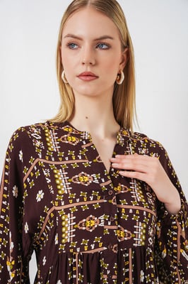 Gepubliceerd V-hals Maxi Jurk