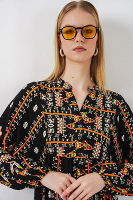 Gepubliceerd V-hals Maxi Jurk