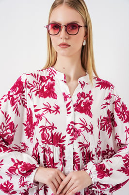 Gepubliceerd V-hals Maxi Jurk
