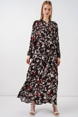 Gepubliceerd V-hals Maxi Jurk