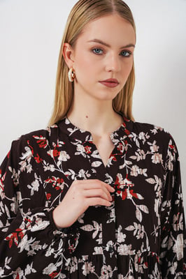 Gepubliceerd V-hals Maxi Jurk