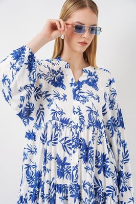 Gepubliceerd V-hals Maxi Jurk