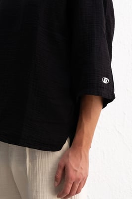 Överstor Crew Neck Bomull T-Shirt