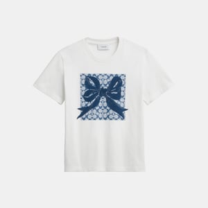 Signature Square Bow Classic T-Shirt In Organic Cotton