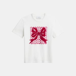 Signature Square Bow Classic T-Shirt In Organic Cotton