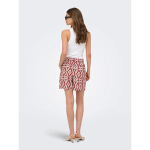 Only Onlmikasi string detail shorts wvn brick red/abstr