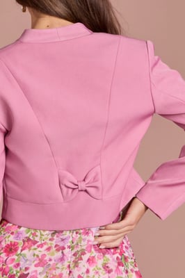 Bow Back Long Sleeve Jacket