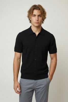 Boxy Fit Soft Touch Knitted Shirt