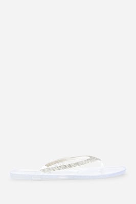 Wheres That From Womens Giuliana Smoke Glitter Toe Post Flip Flops