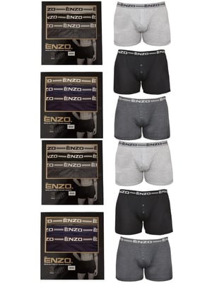 Enzo | 12 Pack Mens Boxers Assorted