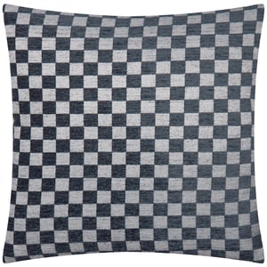 Hoem Larro Chenille Checkerboard Feather Filled Cushion