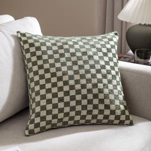 Hoem Larro Chenille Checkerboard Cushions