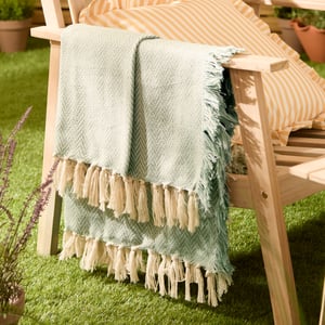 Yard Wisley Woven Outdoor Throw, Leaf