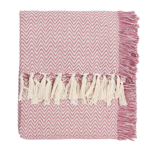 Yard Wisley Woven Outdoor Throw, Heather/Pink