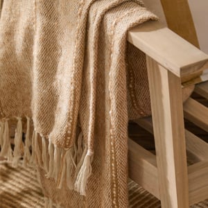 Yard Hedon Woven Indoor/Outdoor Throw, Natural