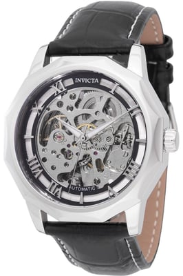 Invicta Objet D Art 69128 Herenhorloge - Automatisch Uurwerk - Roestvrij Staal met Zilveren Wijzerplaat - 42 mm