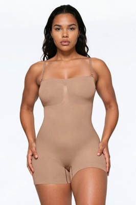 Premium Naadloze Strapless Vormgevende Bodysuit Shapewear