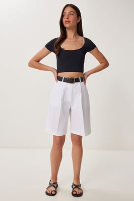 Bältevävda skräddarsydda shorts