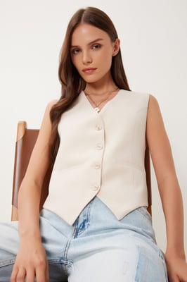 Crop Knop Vest