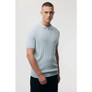 Genti Polo rib zip light