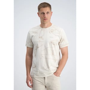 Gabbiano T-shirt korte mouw met allover print ecru dessin