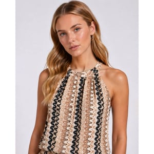Freebird Top zonder mouw tatum jer-zigzag