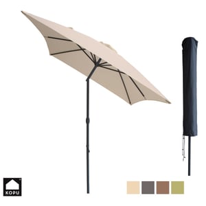 Kopu ® sevilla parasol rechthoek 200x300 cm met hoes balkonparasol creme