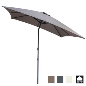 Kopu ® alicante parasol vierkant 230x230 cm met windvanger -